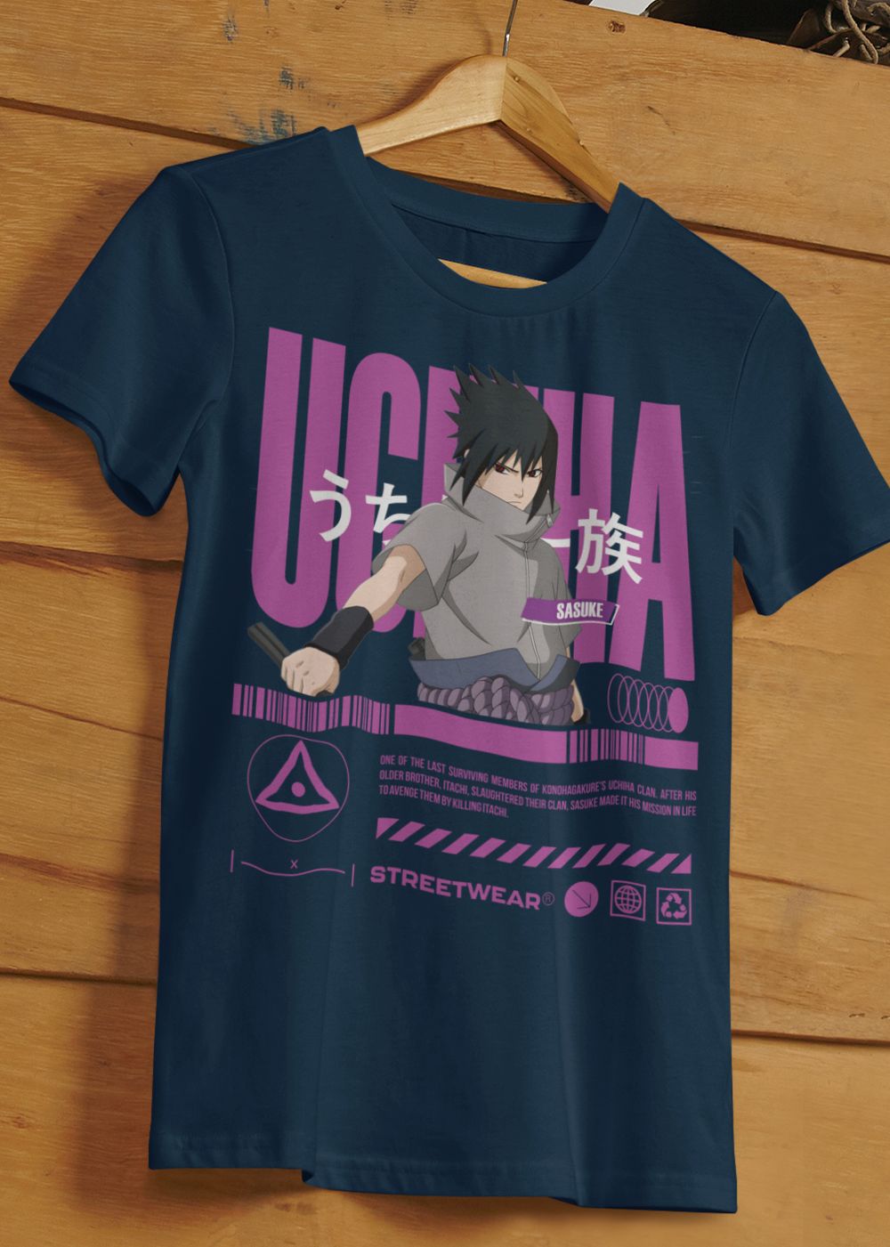 sasuke streetwear 2 t-shirt